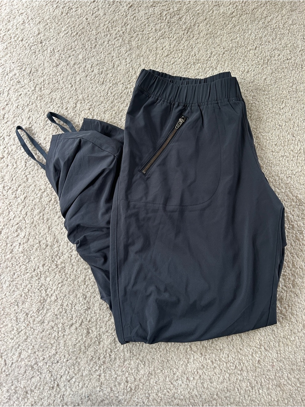 Athleta Black Capris with Zip Pocket